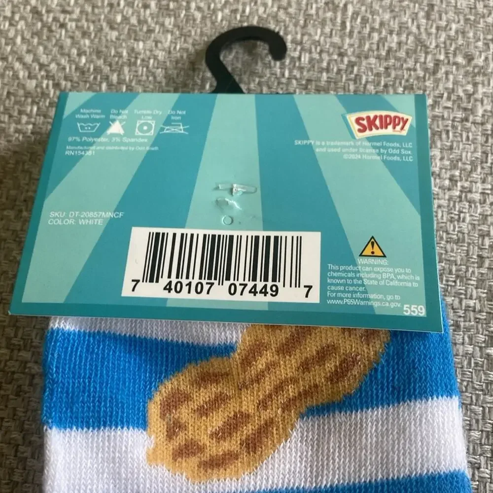 Skippy Peanut Butter Novelty Crew Socks